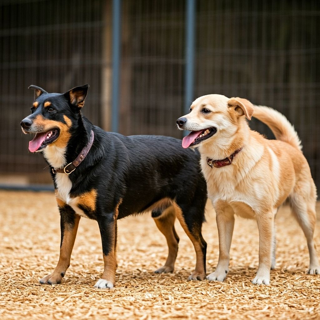 Cães a brincar na creche